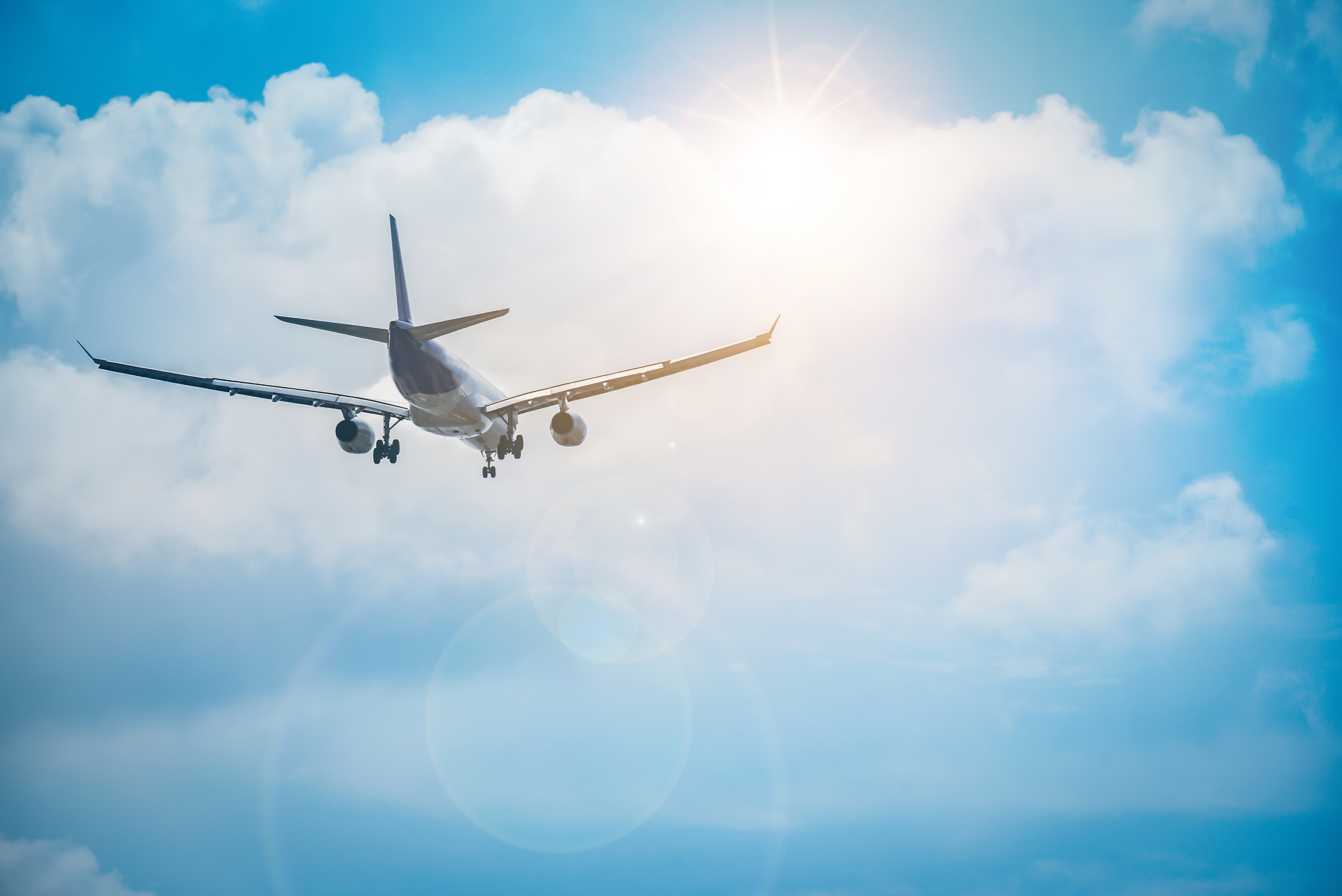 The airplane is flying towards the sky beautifully.